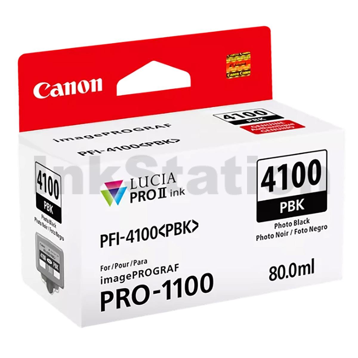 Canon Genuine LUCIA PRO II PFI 4100PBK Photo Black Ink Tank 80ML