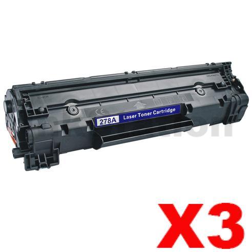 HP 3 X 78A CE278A Compatible Black Toner Cartridge 2 100 Pages