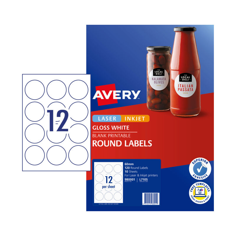 Avery Quick Peel White Address Labels With Sure Feed Laser Up