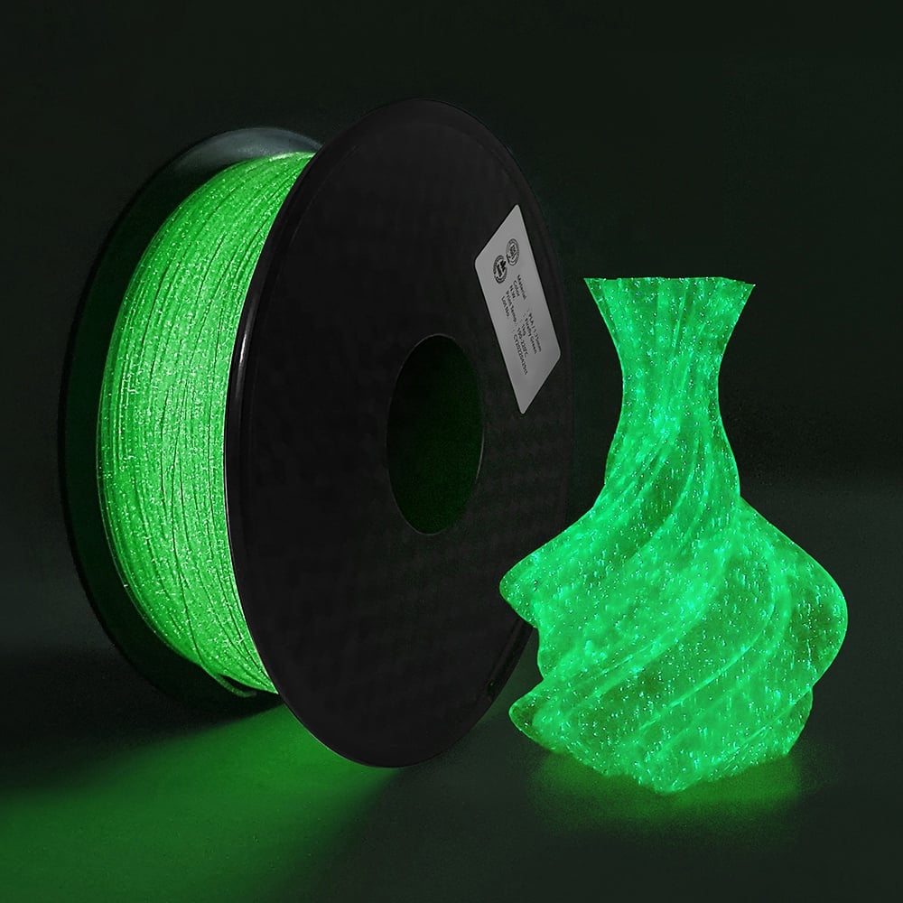 1 X Glow In Dark PLA 3D Filament 1 75mm Noctilucent Firefly Green 1KG