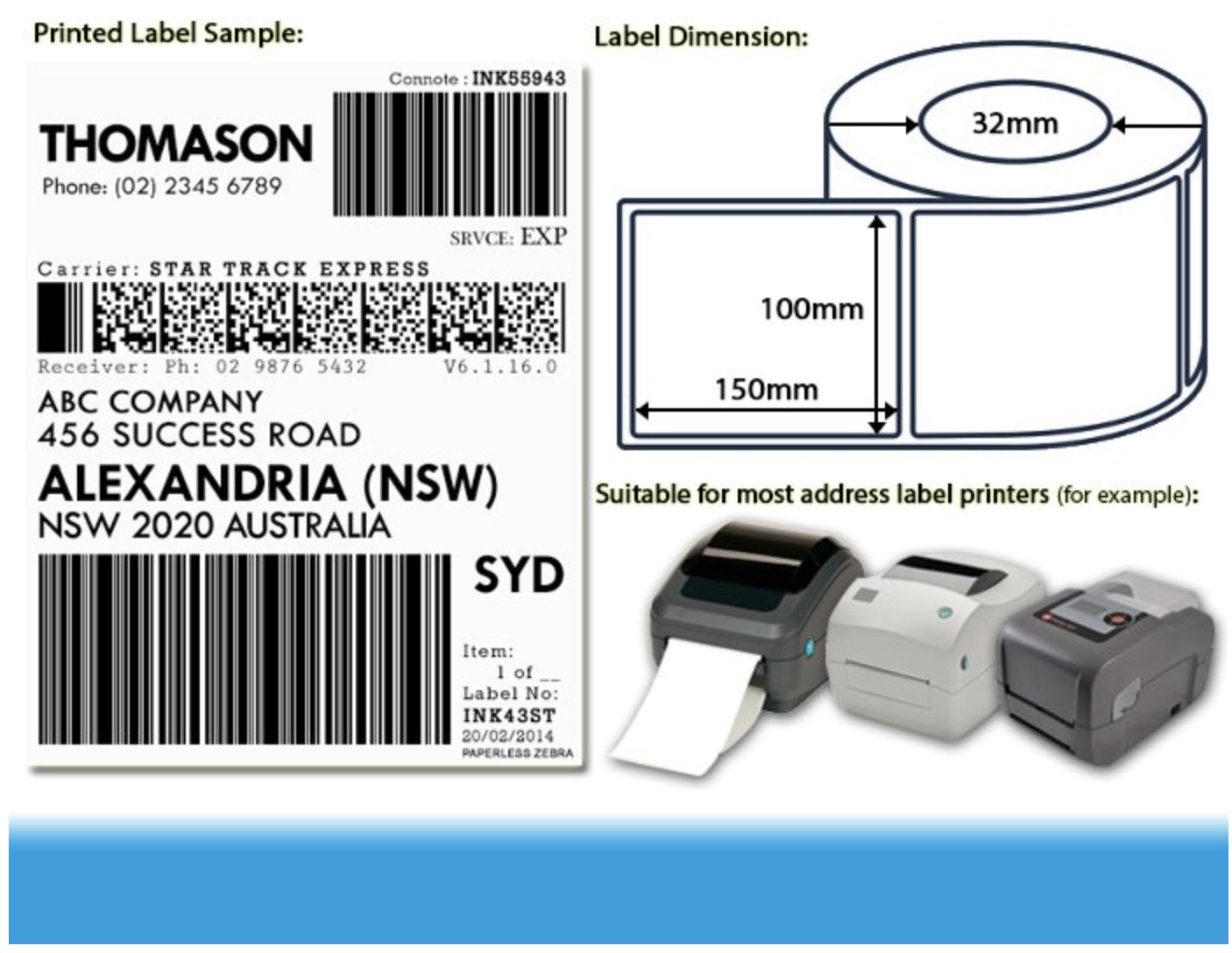 InkStation StarTrack Label Bottom