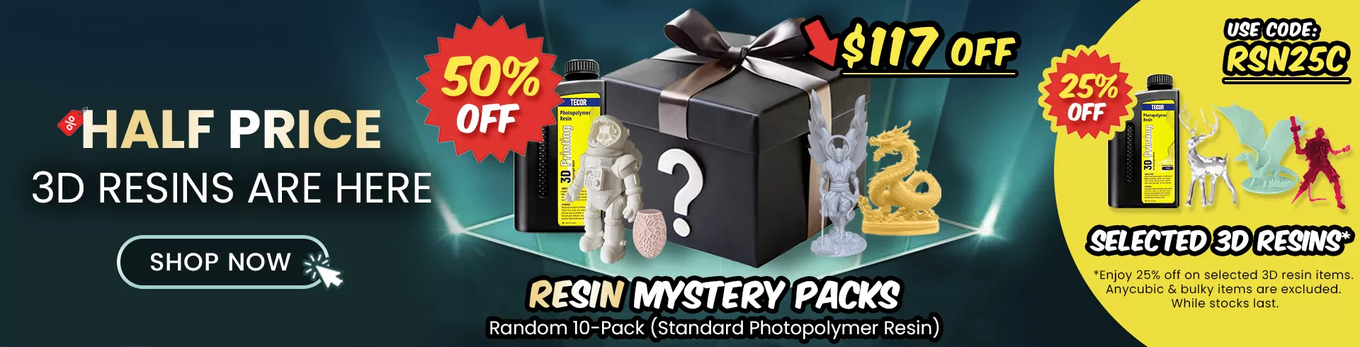 3D Resins Clearance & Mystery Box