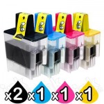 5 Pack Brother Compatible LC-47 Inkjet Combo [2BK,1C,1M,1Y]