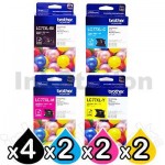 10 Pack Genuine Brother LC-77XL High Yield Ink Combo [4BK+2C+2M+2Y]