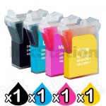 1 set of Compatible Brother LC-800 series (4 Carts) [1BK,1C,1M,1Y]