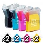 2 set of Compatible Brother LC-800 series (8 Carts) [2BK,2C,2M,2Y]