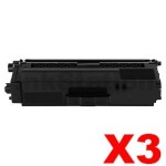 3 x Compatible Brother TN-346BK Black High Yield Toner Cartridge - 4,000 pages