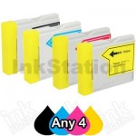 Any 4 Brother LC-57 Compatible Ink Combo
