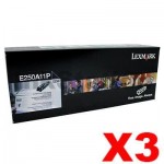 3 x Lexmark (E250A11P) Genuine E250 Toner Cartridge - 3,500 pages