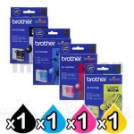 4 Pack Genuine Brother LC-57 Ink Combo [BK+C+M+Y]