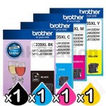 4 Pack Genuine Brother LC-239XL/LC-235XL High Yield Ink Combo [1BK,1C,1M,1Y]