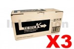 3 x Genuine Kyocera TK-574K Black Toner Cartridge FS-C5400DN, P-7035CDN - 16,000 Pages