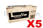 5 x Genuine Kyocera TK-574K Black Toner Cartridge FS-C5400DN, P-7035CDN - 16,000 Pages