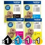 4 Pack Genuine Brother LC-233 Ink Combo [BK+C+M+Y]