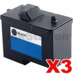 3 x Dell A940 A960 Black (7Y743) Compatible Inkjet Cartridge