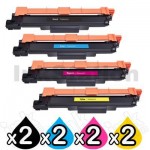 2 Sets of 4 Pack Brother TN-253 / TN-257 Compatible Toner Combo [2BK,2C,2M,2Y]