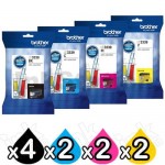 10 Pack Brother LC-3339XL Genuine High Yield Ink Cartridge Combo [4BK, 2C, 2M, 2Y]