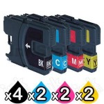 10 Pack Brother LC-39 Compatible Ink Combo [4BK,2C,2M,2Y]