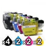 10 Pack Brother LC-3329XL High Yield Compatible Ink Cartridges Combo [4BK, 2C, 2M, 2Y]