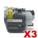 3 x Brother LC-3313BK Compatible Black Ink Cartridge - 400 pages (High Yield of Brother LC-3311BK)