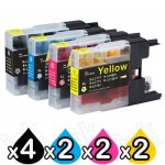 10 Pack Brother LC73/LC77XL Compatible High Yield Ink Cartridge [4BK,2C,2M,2Y]