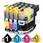 4 Pack Brother LC-239XL/LC-235XL High Yield Compatible Ink Combo [1BK,1C,1M,1Y]