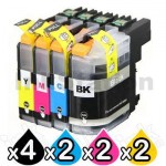 10 Pack Brother LC-239XL/LC-235XL High Yield Compatible Ink Combo [4BK,2C,2M,2Y]