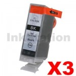 3 x Compatible Canon BCI-3eBK Black Ink Cartridge