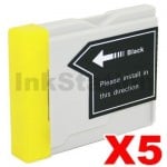 5 x Brother Compatible LC-57BK Black Ink - 500 pages