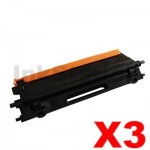 3 x Brother TN-155BK Compatible Black Toner Cartridge - 5,000 pages (TN155 is High Capacity Version of TN150)