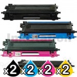 2 sets of 4-Pack Brother TN-240 Compatible Toner Combo [2BK,2C,2M,2Y]