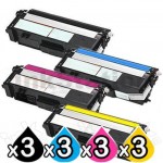 3 Sets of 4-Pack Compatible Brother TN-348 Toner Combo [3BK,3C,3M,3Y]