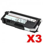 3 x Compatible Brother TN-348BK Black Toner Cartridge - 6,000 pages