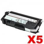 5 x Compatible Brother TN-348BK Black Toner Cartridge - 6,000 pages