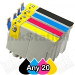 Any 20 x Compatible Epson 133 T1331-1334 Inkjet Cartridges