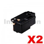 2 x Compatible Fuji Xerox Docuprint CM115 CP115 CP116 CM225 CP225 Black High Yield Toner Cartridge (CT202264) - 2,000 pages