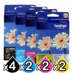 10 Pack Genuine Brother LC-39 Ink Combo [4BK+2C+2M+2Y]