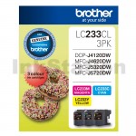 Genuine Brother LC-233CL3PK Colour Pack [C+M+Y] - 550 Pages each