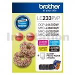 Genuine Brother  LC-233PVP Photo Value Pack [BK+C+M+Y+Photo Paper]