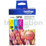 Genuine Brother LC-73CL3PK Colour Pack [C+M+Y] - 600 Pages each