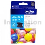 Genuine Brother LC-77XLC High Yield Cyan Ink Cartridge - 1,200 pages