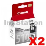 2 x Canon PG-510 Black Genuine InkJet - 220 pages
