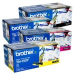 4 Pack Genuine Brother TN-150 Toner Cartridges [1BK,1C,1M,1Y]