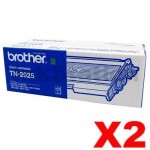 2 x Genuine Brother TN-2025 Toner Cartridge - 2,500 pages