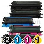 5-Pack Brother TN-240  Compatible Toner Combo [2BK,1C,1M,1Y]