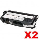 2 x Compatible Brother TN-349BK Black Toner Cartridge - 6,000 pages