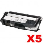 5 x Compatible Brother TN-349BK Black Toner Cartridge - 6,000 pages
