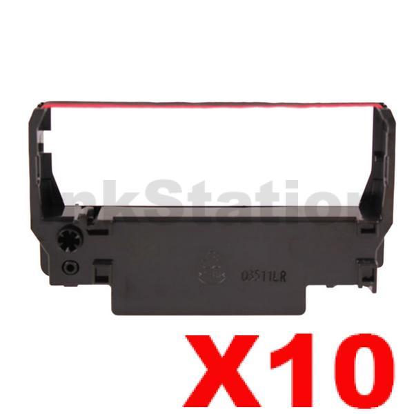 Epson 10 x ERC30/34/38 Black/Red Compatible Ribbon Cartridge Ribbon