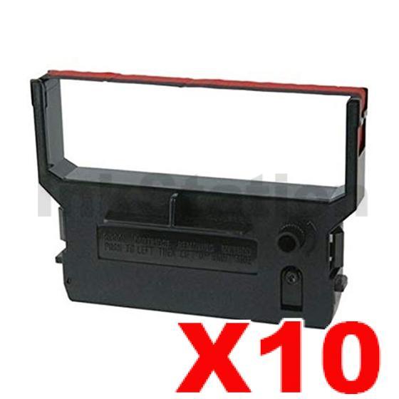 Citizen 10 x IR61BR Black/Red Compatible Ribbon Cartridge approx 9M Ribbon Cartridges
