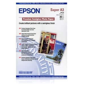 Epson S041328 Genuine Premium Semigloss Photo Paper 250gsm A3+ (329mm x 483mm) - 20 sheets